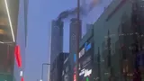 Incendiu violent în Rusia, arde un complex de zgârie-nori de la Moscova VIDEO