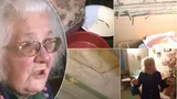 Imagini dezolante în casa bătrânei care a sunat la 112 ca să anunţe că moare de frig şi de singurătate: şi-a izolat casa cu cartoane şi şi-a acoperit patul cu celofan pentru ca apa care se scurge din tavan să nu i-l ude