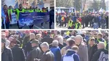 Polițiștii au ieșit în stradă. Sute de sindicalişti din Poliţie, rezervişti militari şi personal contractual au plecat în marş pe străzile Capitalei