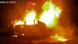 Incendiu la o mașină Toyota Prius hibrid în Cluj. Un cadavru carbonizat a fost găsit în interior