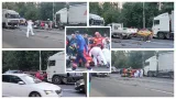 Carambol cu tiruri și mașini în fața Spitalului Victor Babes din Timisoara! O persoană a murit și alte trei persoane au fost rănite