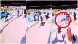 VIDEO Un bărbat din Timiș a plonjat într-o groapă cu asfalt proaspăt turnat, în timp ce mergea pe trotinetă. În zonă era amplasat un indicator de ocolire