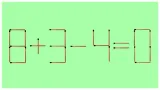Test de inteligență cu chibrituri! Mută un singur băț pentru a corecta ecuația 8+3-4=0