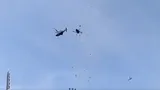 VIDEO. Două elicoptere s-au ciocnit în aer, zece morţi în urma impactului