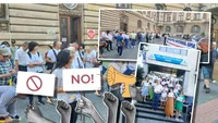 Sindicaliștii, din nou în stradă, chiar în ziua când guvernul își asumă răspunderea pe măsurile de austeritate. ”Vrem dialog real, nu simulări de consultare”
