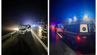 Accident cu 12 persoane pe autostradă, în Sibiu. A fost activat Planul Roșu de intervenție