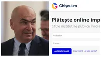 Platforma ghiseul.ro a picat după asaltul celor curioși să afle cu cât le-a mărit Bolojan impozitele!
