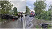 Accident grav în Bacău. Cinci tineri, printre care doi minori, au ajuns la spital după ce s-au răsturnat cu mașina