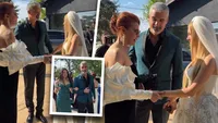 Monica Davidescu și Aurelian Temișan au atras toate privirile la nunta Andreei Bălan. Nașii artistei au transmis un mesaj emoționant: „Să le dea Dumezeu casă de piatră!”