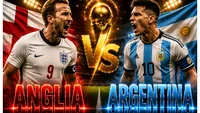 ANGLIA – ARGENTINA LIVE VIDEO ONLINE STREAM ANTENA 1. Kane vs. Messi pentru un loc în finala CM 2026