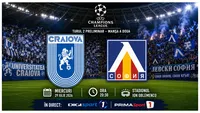 Universitatea Craiova – Levski Sofia 2-2 în Liga Campionilor. Oltenii retrogradează dramatic în Europa League
