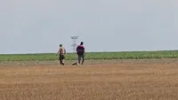 Primele imagini cu drona doborâtă în județul Buzău. Aparatul a fost neutralizat de un F-16 și s-a prăbușit lângă Padina VIDEO