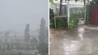 Rupere de nori în Capitală. Ploaia torențială a fugărit oamenii pe străzi. Locuitorii din Militari, cei mai afectați și viitori campioni de canotaj VIDEO