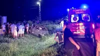 Accident grav în județul Dâmbovița. Cinci persoane au murit după ce o mașină s-a răsturnat, șoferul nu deținea permis