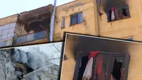 Bărbat din Vâlcea, mort după ce a fost aruncat de la etajul al treilea de suflul unei explozii. Soția acestuia ar fi incendiat locuința