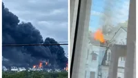 Alertă aeriană declanșată la Kiev: O școală, un bloc, dar și mai multe depozite au fost bombardate VIDEO