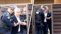 Primele imagini cu Călin Georgescu în cătuşe. Poliţia nu l-a lăsat să ridice mâinile VIDEO