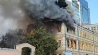 Război în Ucraina: Academia de Ştiinţe din centrul Kievului, avariată în urma unui atac cu drone ruseşti în plină zi