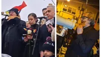 VIDEO Naistul Nicolae Voiculeţ a cântat „Deşteaptă-te, române” în faţa Arestului Central / Peste 500 de protestatari vineri seară