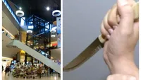 Atac cu cuțitul într-un mall din Cluj. Un copil de 10 ani a amenințat trei tineri și l-a rănit pe unul dintre ei, pentru 5 lei