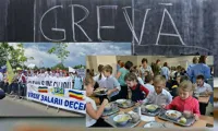 Au renunțat la grevă pentru a hrăni elevii! Profesorii unei școli din Arad NU au protestat pentru ca elevii să poată mânca la școală. „Este singura lor masă caldă”