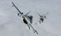 Exercițiu demonstrativ cu avioane F-16 la Baza 86 Aeriană Borcea. Forțele Aeriene simulează o misiune de Poliție Aeriană