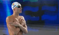 David Popovici, în semifinalele probei de 200 m liber. Românul, al patrulea timp al calificărilor