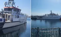Exercițiu de amploare în Marea Neagră. Autoritățile au simulat salvarea echipajului unei nave incendiate