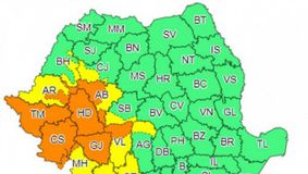 Cod portocaliu în 14 județe din România. 14 județe vor fi afectate de furtună