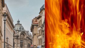 Un bărbat și-a dat foc în centrul Capitalei: Bărbatul suferea din dragoste