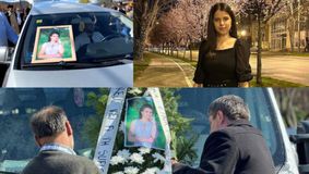 Mama Andreei Morega, studenta ucisă la Timișoara, a avut nevoie de îngrijiri medicale după ce a leșinat. Imagini sfâșietoare cu momentul în care sicriul cu trupul neînsuflețit al tinerei este scos din casa părintească