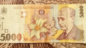 Comoară în portofel: Bancnota de 5.000 de lei din 1998 se vinde cu 25.000 de euro!