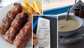 Șocant! Un turist român a plătit 20 de euro pentru trei mici și o ciorbă de burtă într-un restaurant din Thassos