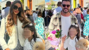 Bianca Drăgușanu și Victor Slav, din nou împreună în prima zi de școală a fiicei lor. Emoții mari pentru Sofia – FOTO