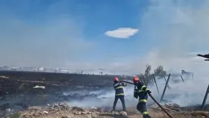 A fost emis Ro-Alert, incendiu major la ieşirea din Craiova. Pompierii au intervenit şi în Ilfov VIDEO