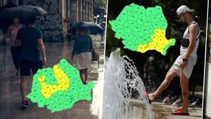 Alerte ANM și ploi torențiale, vânt puternic și grindină. Ce regiuni sunt vizate de codurile galbene UPDATE
