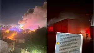 Incendiu cu degajări mari de fum la un depozit din Pantelimon. Au fost emise mai multe mesaje RO-Alert în sectoarele 2, 3, 4 și 5 ale Capitalei. Raed Arafat: „Este o chestiune de durată, halele nu se sting foarte rapid”