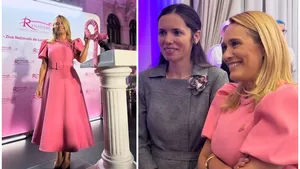 Gafa făcută de Andreea Esca la un eveniment. Se afla lângă Prima Doamnă și avea microfonul deschis
