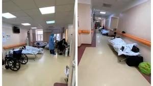 Imagini dramatice la Institutul Balș din Capitală: Pacienții se luptă pentru viața lor și primesc oxigen pe holurile spitalului
