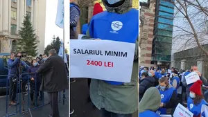 Protest al sindicaliştilor Cartel Alfa, joi, în faţa Ministerului Muncii