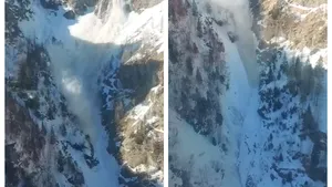 VIDEO! Avalanşă uriaşă în Bucegi, pe Jepii Mici, cel mai frecventat traseu din Valea Prahovei! 
