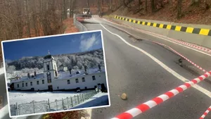 Îi ajunge blestemul? Drumul de la Mănăstirea Frăsinei, inaugurat în 2021, s-a surpat din cauza ploilor