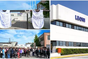 Protest de mare amploare la fabrica Leoni din Luduș, care va fi închisă. 200 de angajați acuză că nu le sunt respectate drepturile sociale