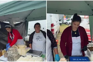 Cu cât a ajuns să vândă mama Geta 1 kilogram de brânză proaspătă, la târg: „Produse tradiționale adevărate”