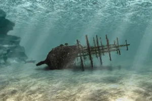 Epava secolelor. O navă antică a ieșit la suprafață în Vietnam după taifunul Kalmaegi