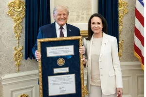 Donald Trump a primit medalia Nobel de la Maria Corina Machado, lidera opoziției din Venezuela