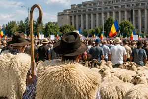 Zeci de crescători de ovine ies în stradă la București. Fermierii cer măsuri urgente pentru salvarea sectorului