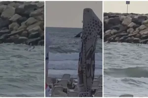 O dronă a fost găsită în apa mării la Costinești. Perimetrul a fost izolat
