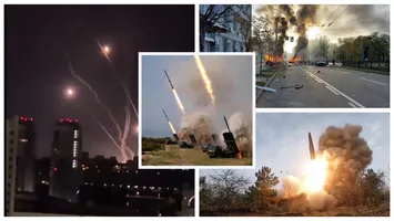 Ploaie de drone și rachete asupra Ucrainei. Armata lui Putin, atacuri masive în Kiev. Spital cu 100 de oameni, distrus de bombardamente FOTO