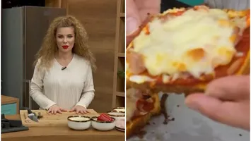 Rețetă simplă de pizza, din felii de pâine. Alina Laufer explică pas cu pas: „Miroase ca într-o pizzerie!”
